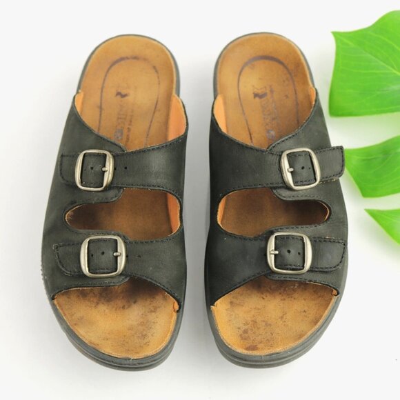 Romika Shoes - Romika Womens Village 305 Sandal Size 11 Black Leather Slide Adjustable Straps